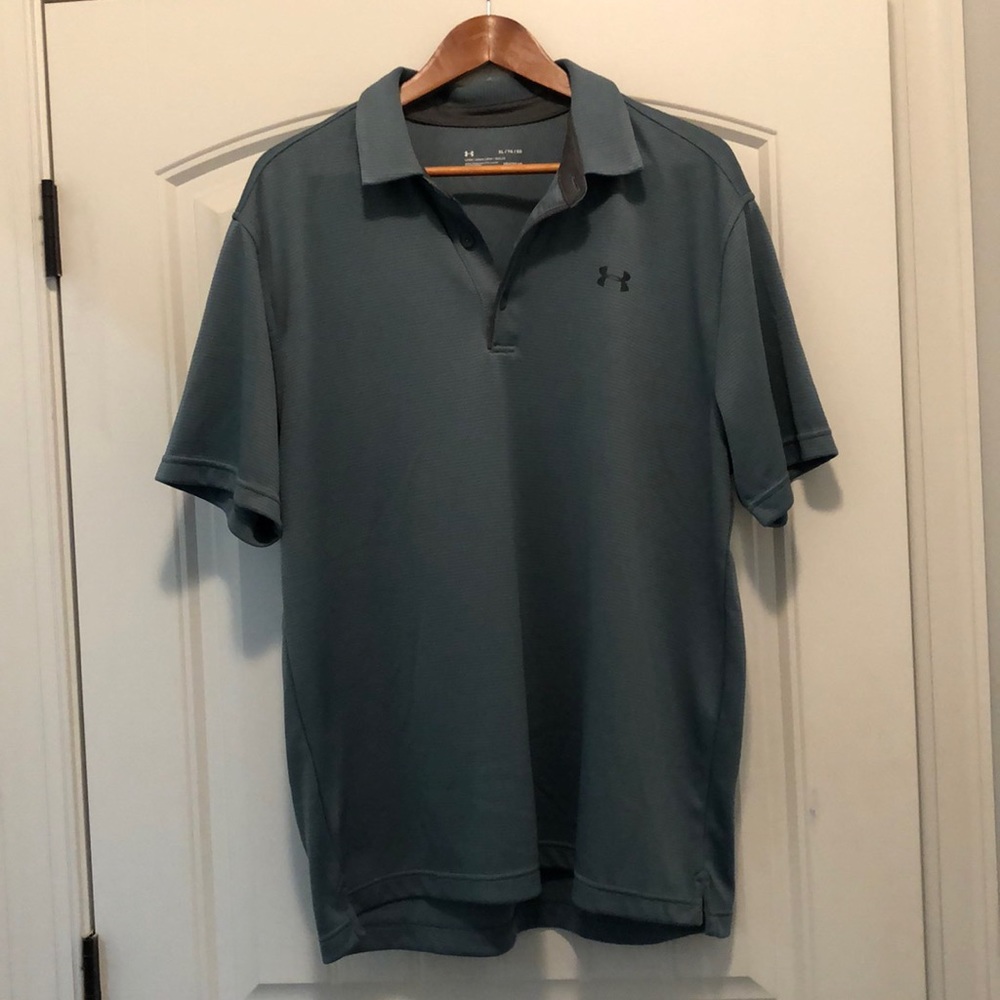 Men’s Under Armour HeatGear Polo shirt, XL, green